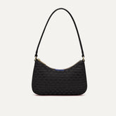 PLP |The Mini Shoulder Bag in Black Sand shown from the front.