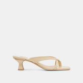BREVEL WIDE HEELS LIGHT YELLOW LEATHER