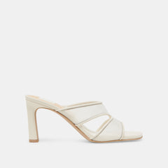 GITEL WIDE HEELS OFF WHITE MESH