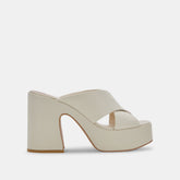 WONDER HEELS IVORY LEATHER - re:vita