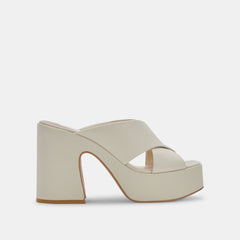 WONDER HEELS IVORY LEATHER - re:vita
