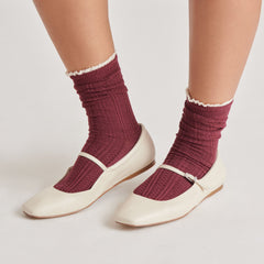 PRAIRIE SOCKS 2 PACK BLACK BURGUNDY