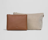 Pouch Duo in Saddle Brown