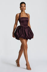 Prudence Mini Dress - Plum Dress Babyboo Fashion Premium Exclusive Design