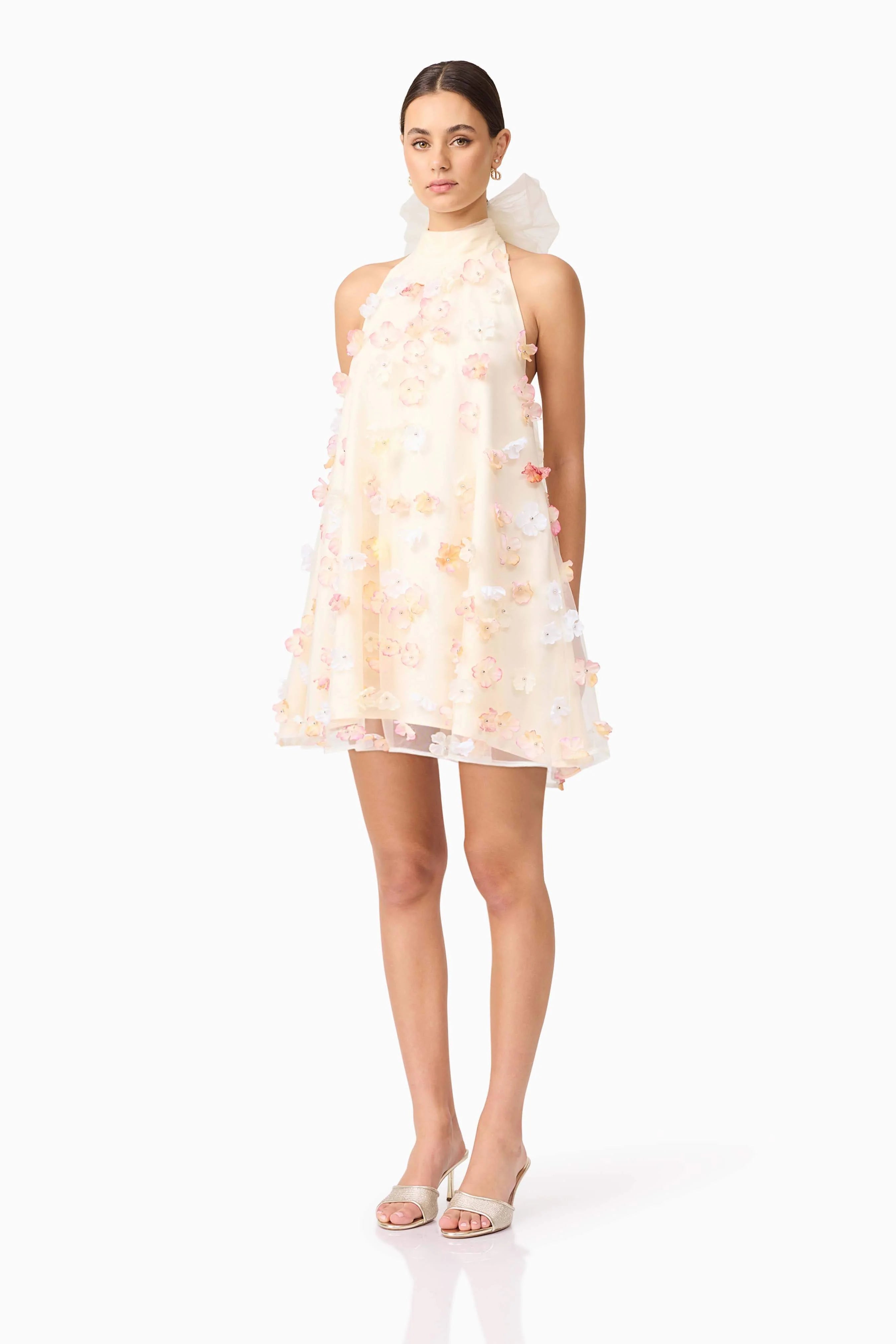 Livia Trapeze Mini Dress in Yellow