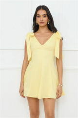 Pretty In Power Mini Dress Yellow