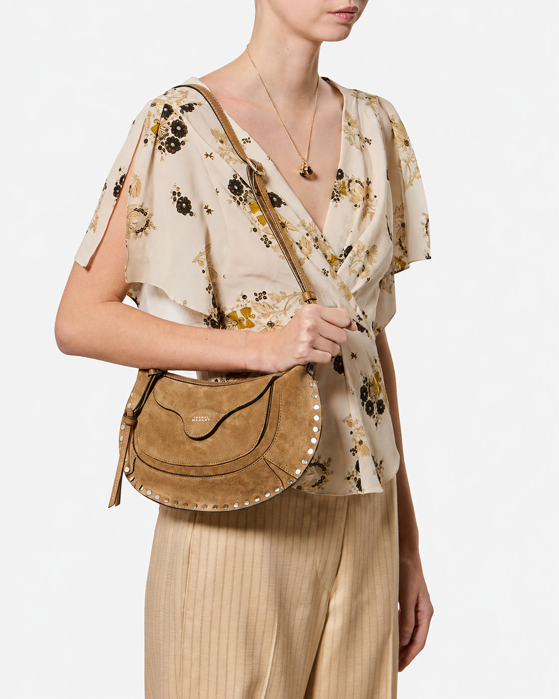 Moon Pocket bag in suede