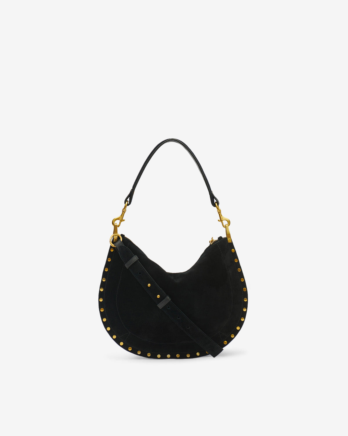 Oskan Soft Zip Bag in Suede Leather