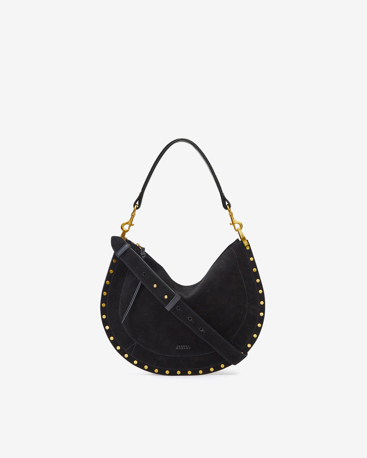 Oskan Soft Zip Bag in Suede Leather