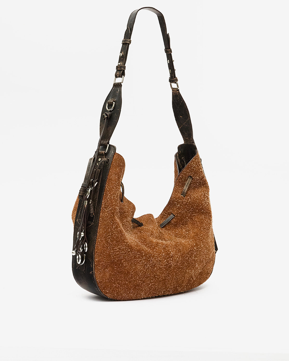 Bolton Hobo Bag in Suede Leather