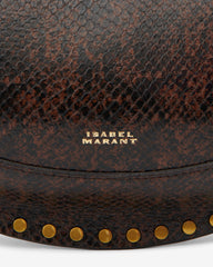 Oskan Moon Bag in Python-Effect Grained Leather