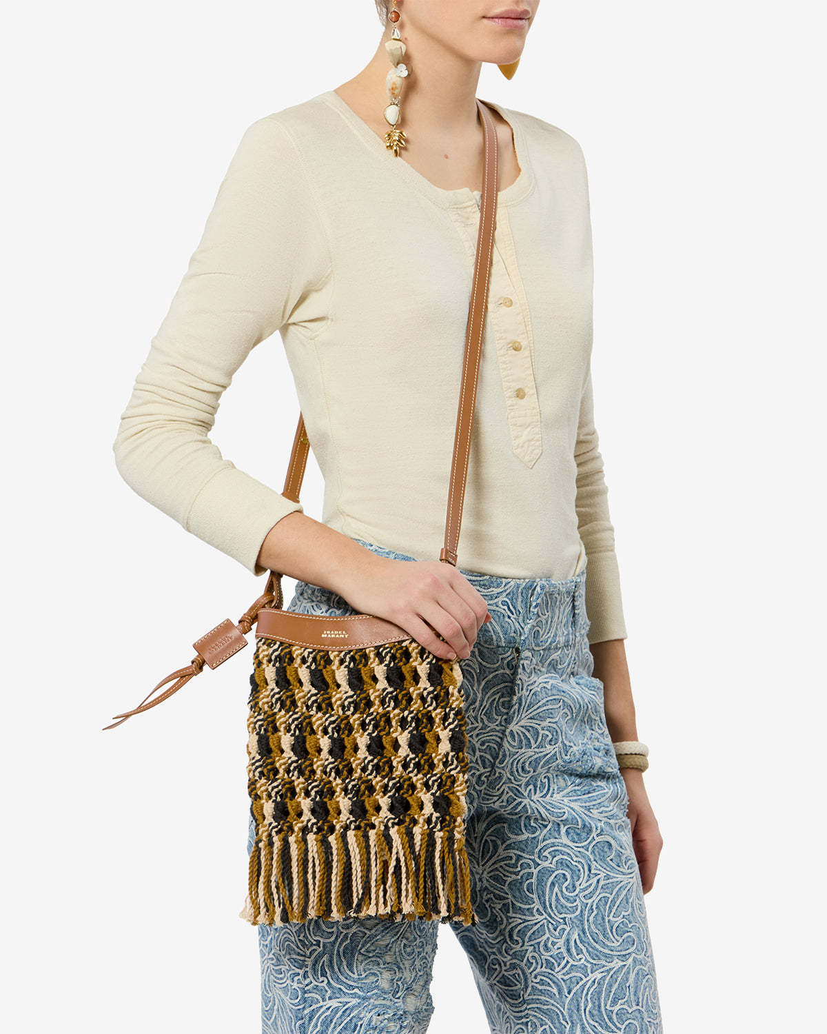 Noli Bag in Macramé and Leather