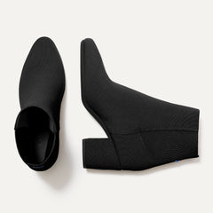 A pair of The High Classic Boot in Black shown from the top.