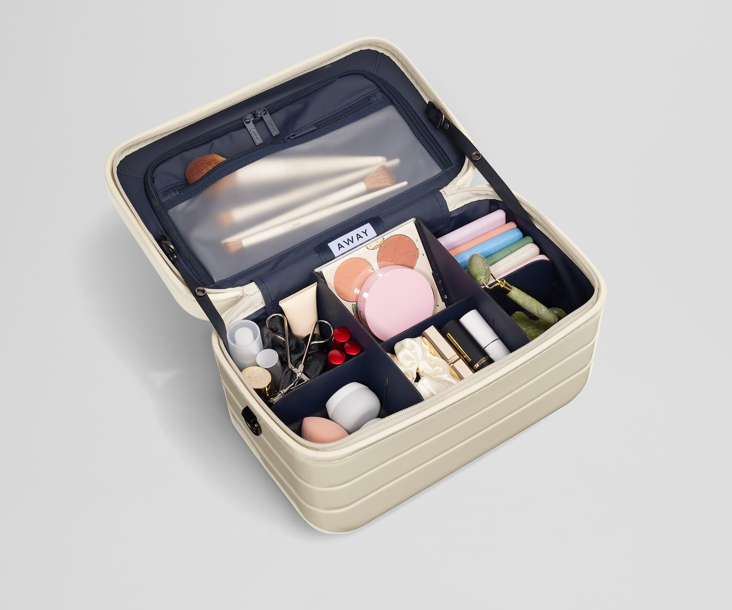 The Train Case in Salt White (Gloss)