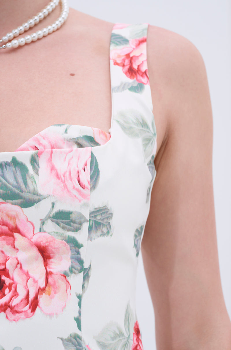 SHOW ME IVORY FLORAL MINI DRESS