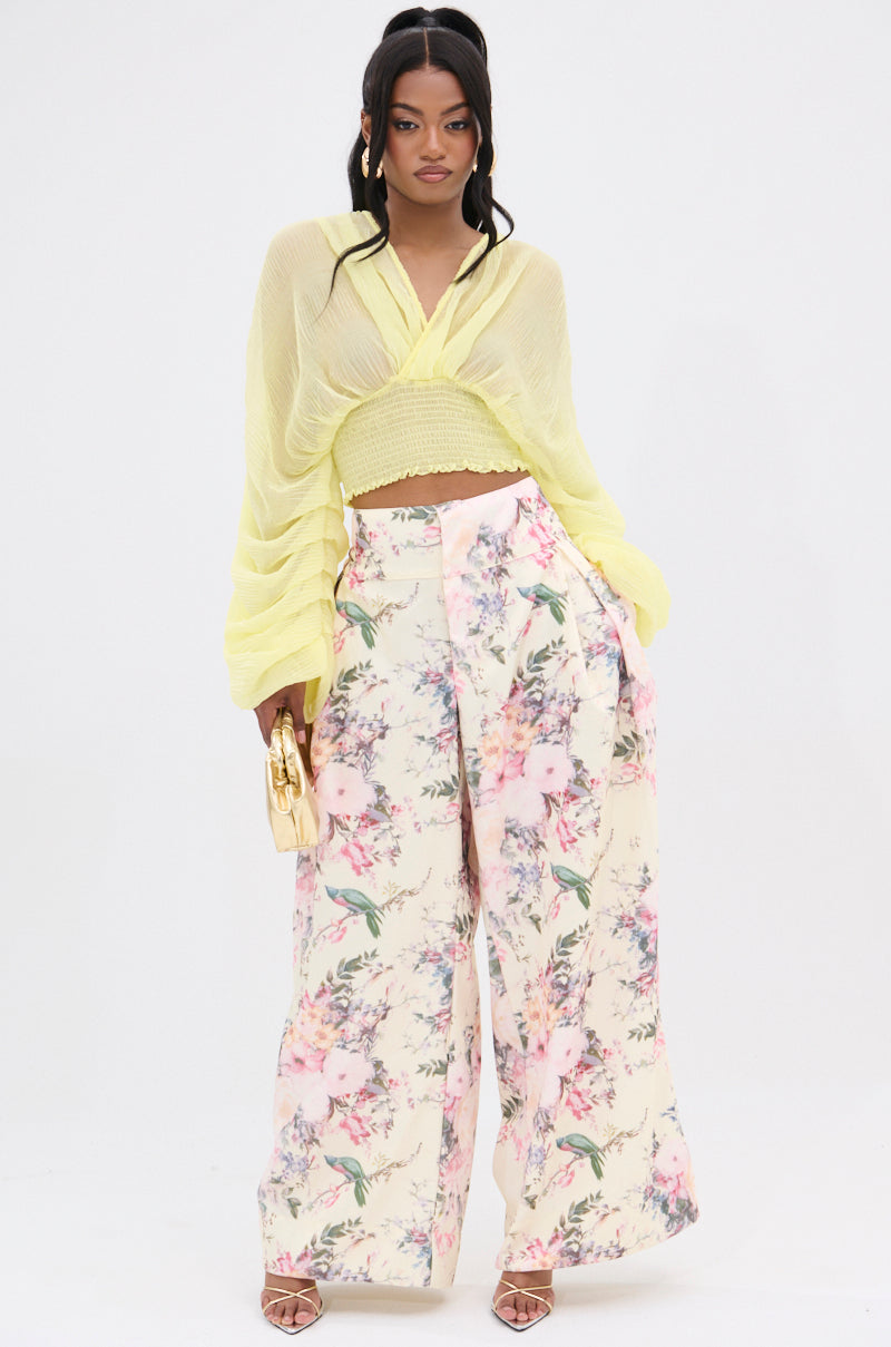 SABRINA FLORAL WIDE LEG PANT