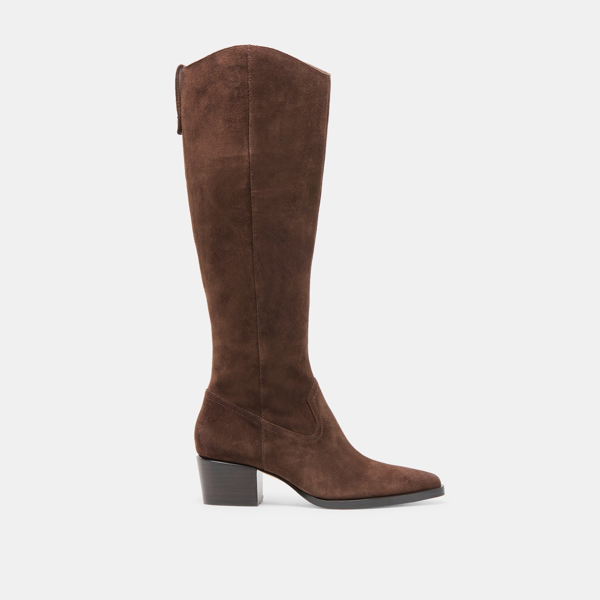 VIRONA H2O WIDE CALF BOOTS DK BROWN SUEDE