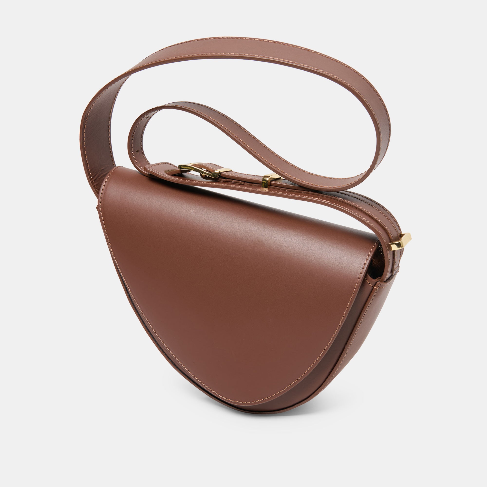 SABINE SHOULDER BAG BROWN LEATHER