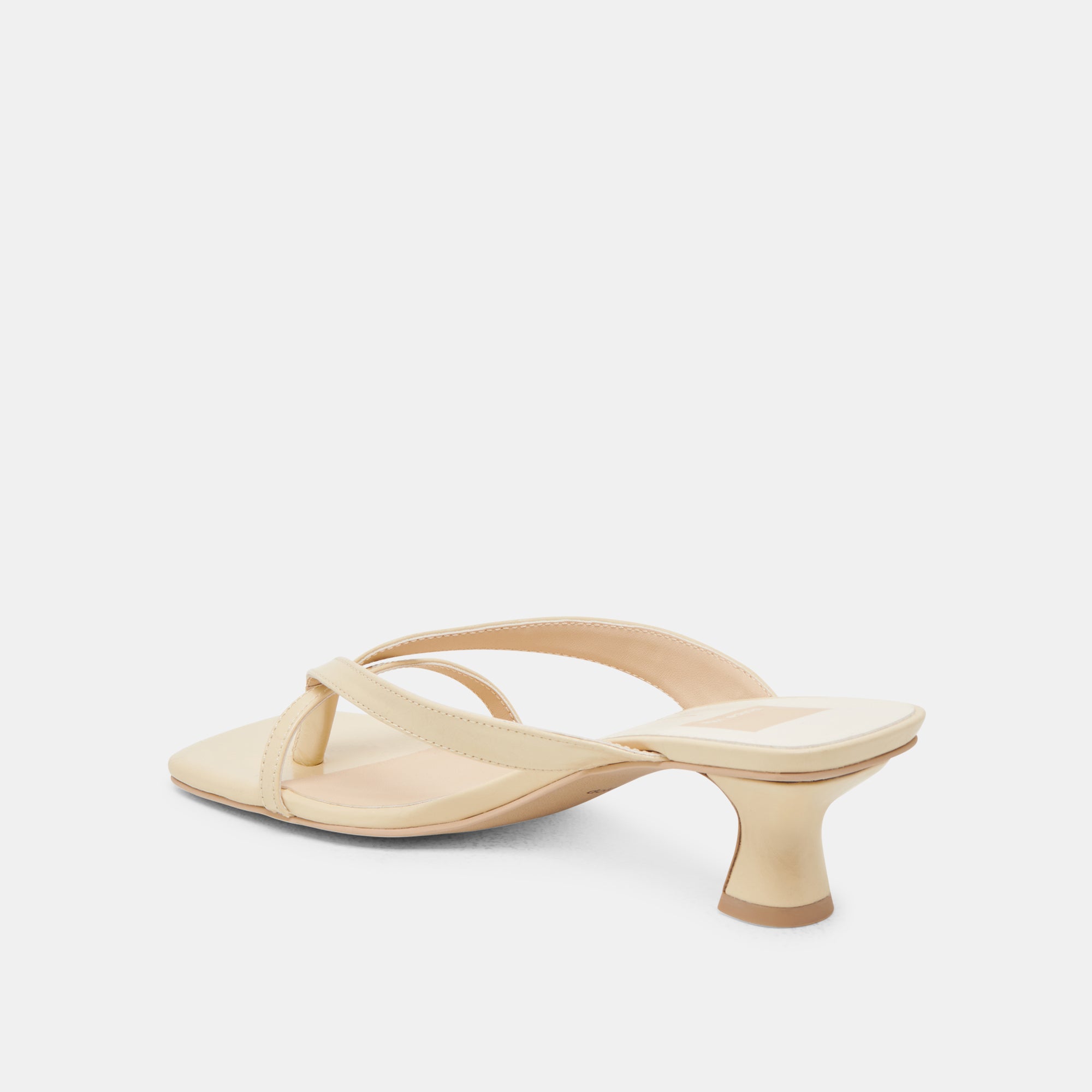 BREVEL WIDE HEELS LIGHT YELLOW LEATHER
