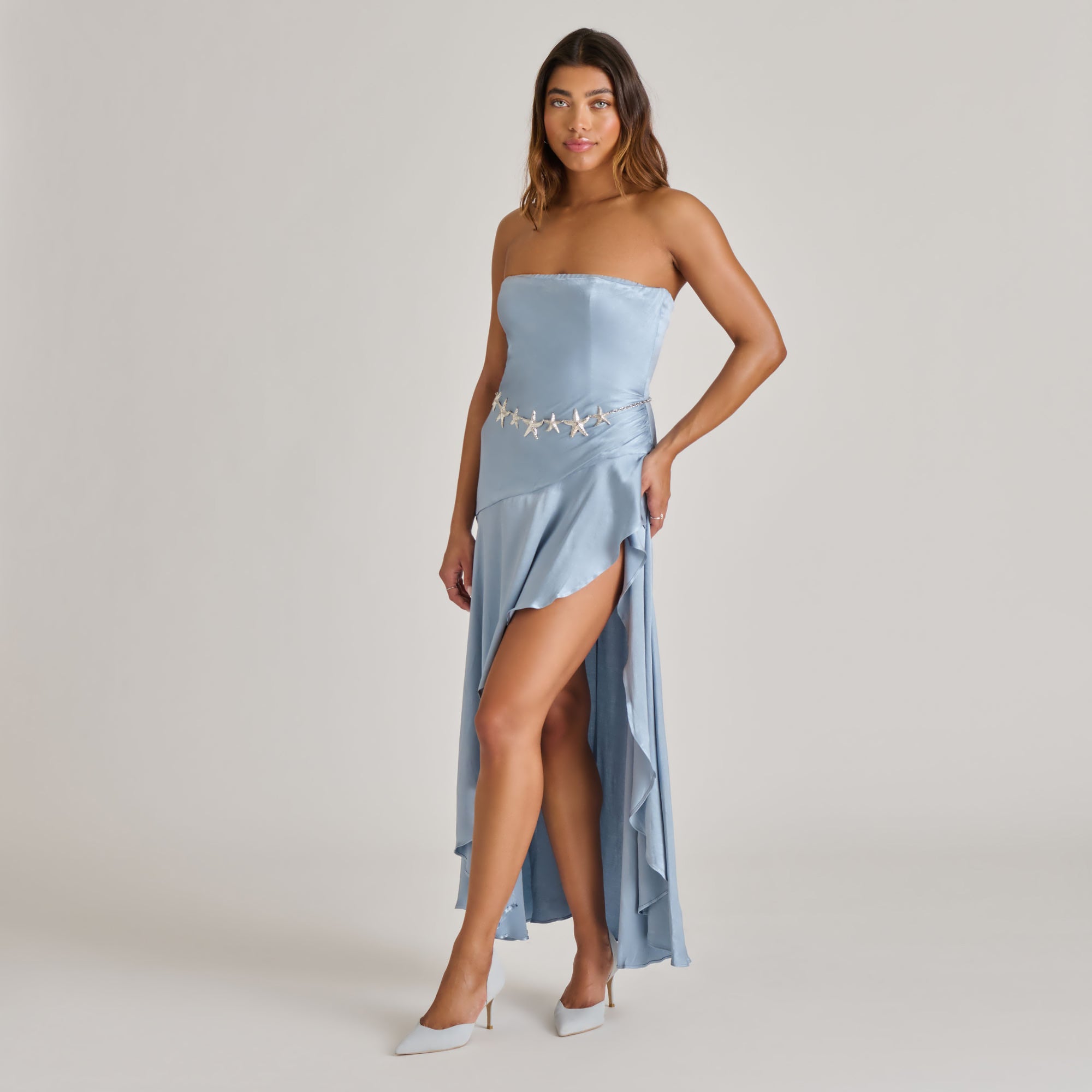ELOY HEELS LIGHT BLUE SUEDE