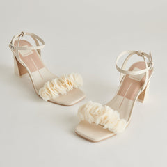 IESHA HEELS IVORY LEATHER - re:vita
