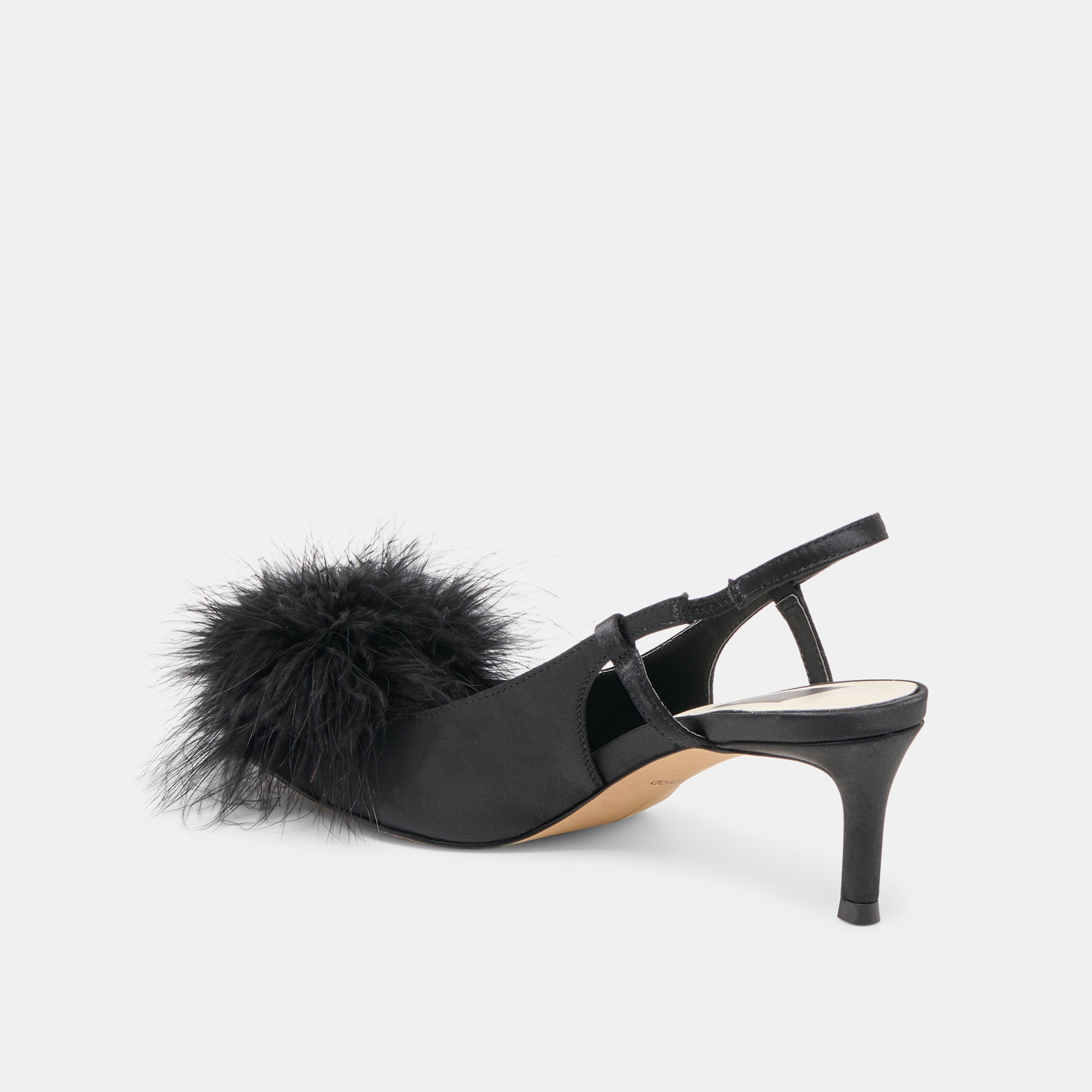KAMY HEELS ONYX SATIN
