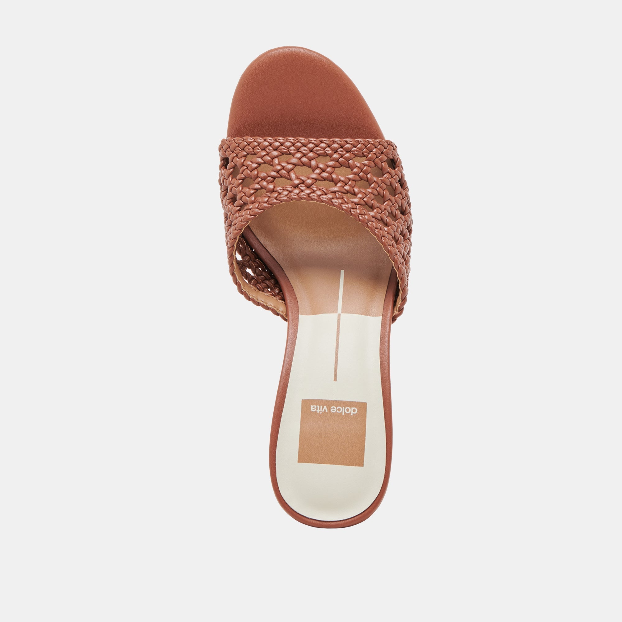 MARGOE HEELS COGNAC WOVEN STELLA