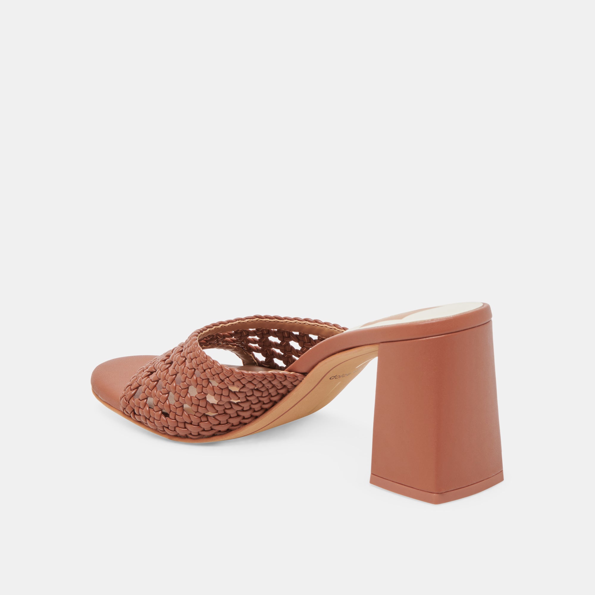 MARGOE HEELS COGNAC WOVEN STELLA