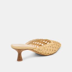 CLEO LOOP HEELS NATURAL RAFFIA