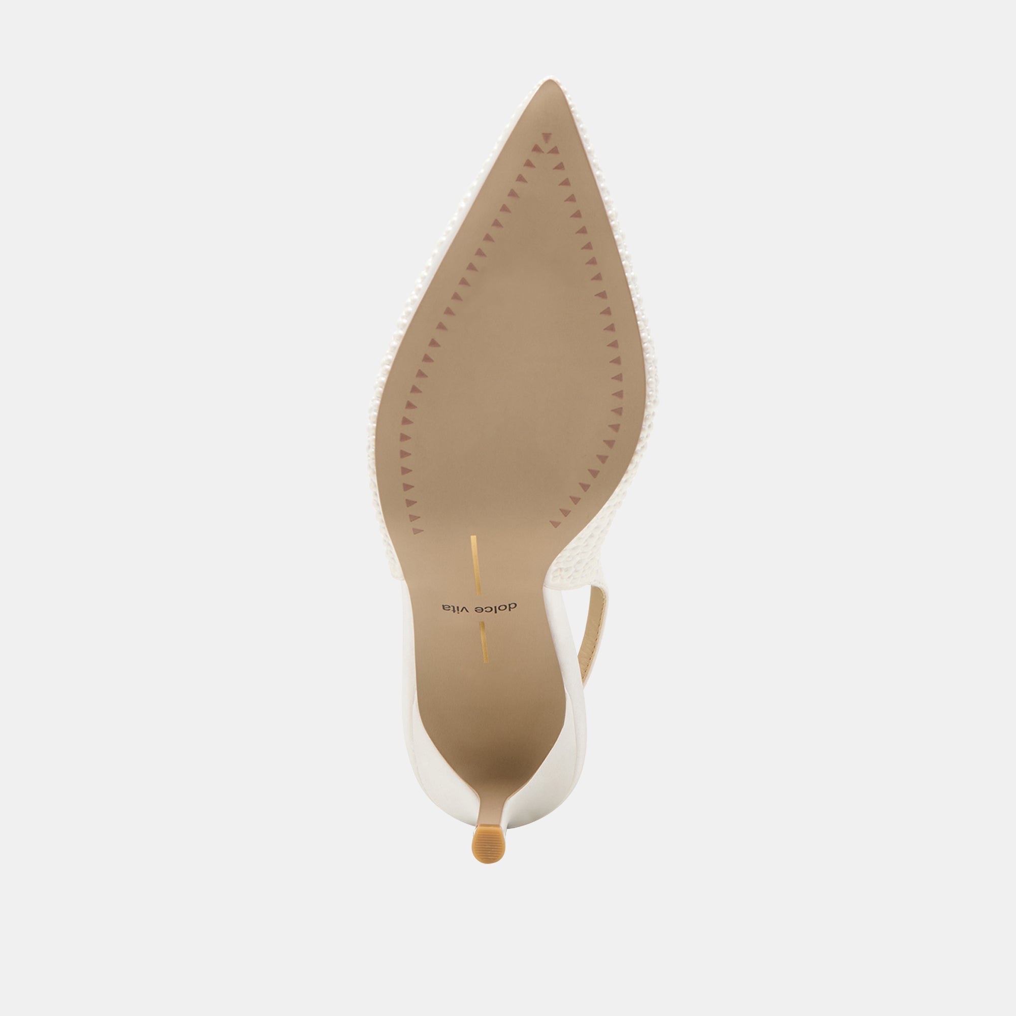 ELASI PEARL HEELS TRUE WHITE SATIN