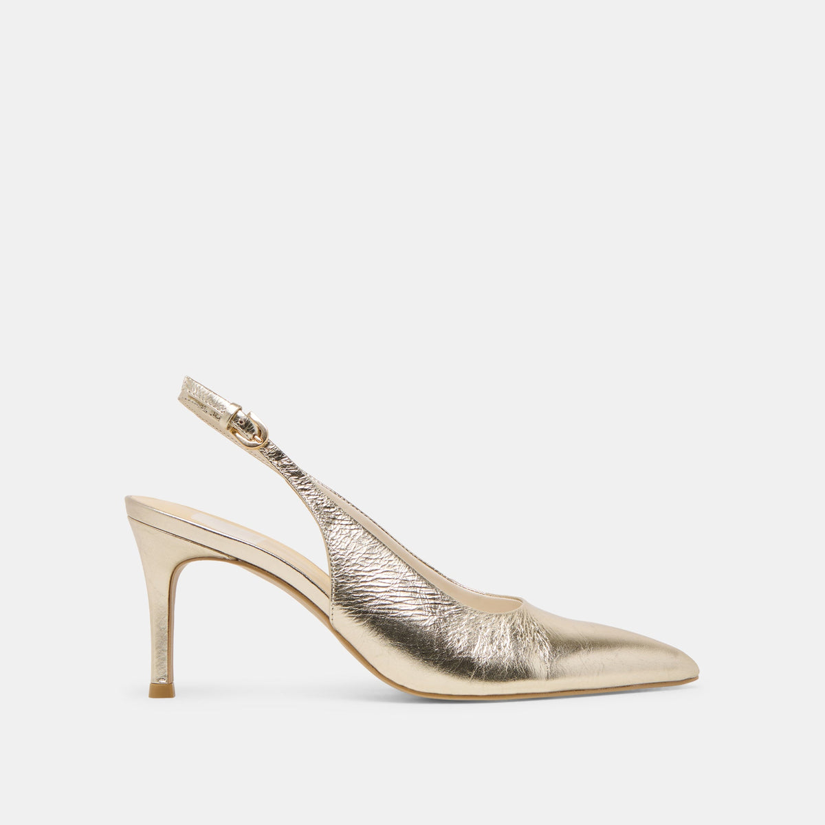 ELASI HEELS LIGHT GOLD CRINKLE PATENT