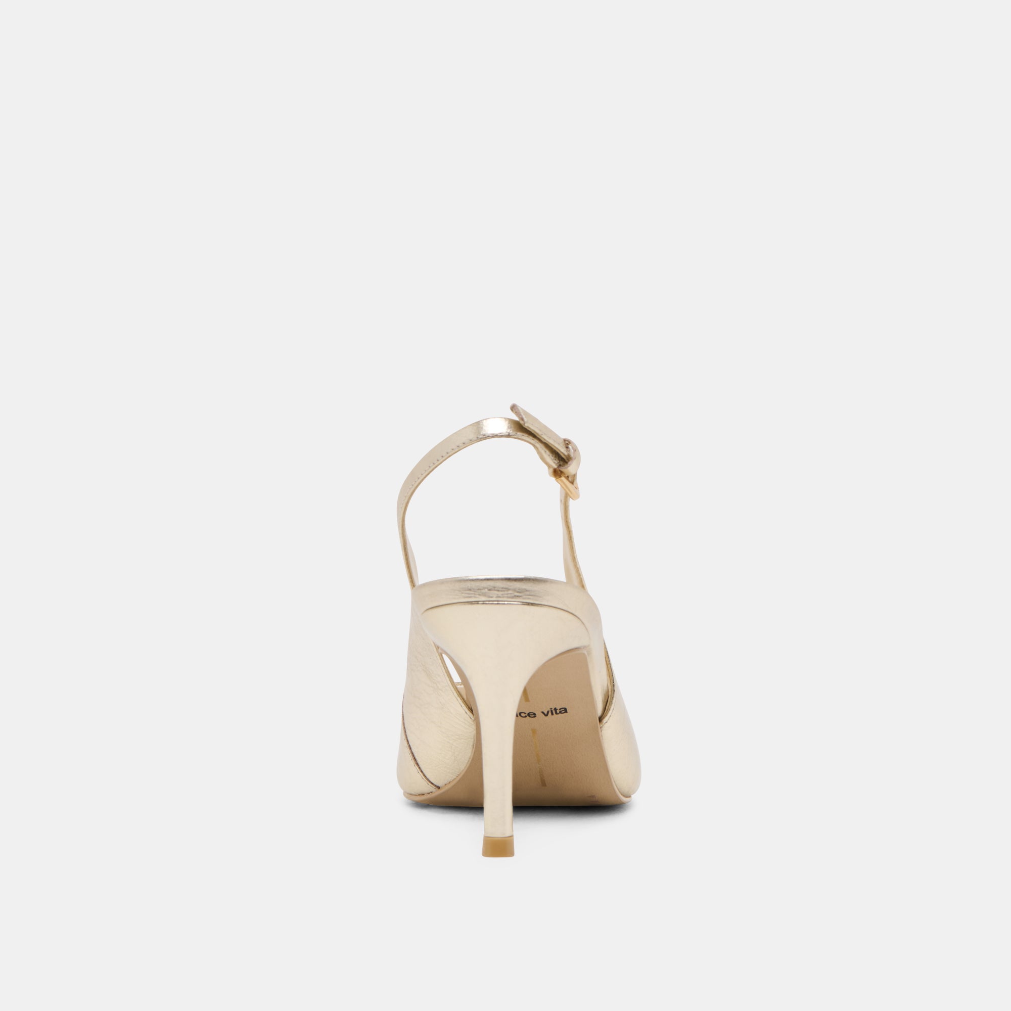 ELASI HEELS LIGHT GOLD CRINKLE PATENT