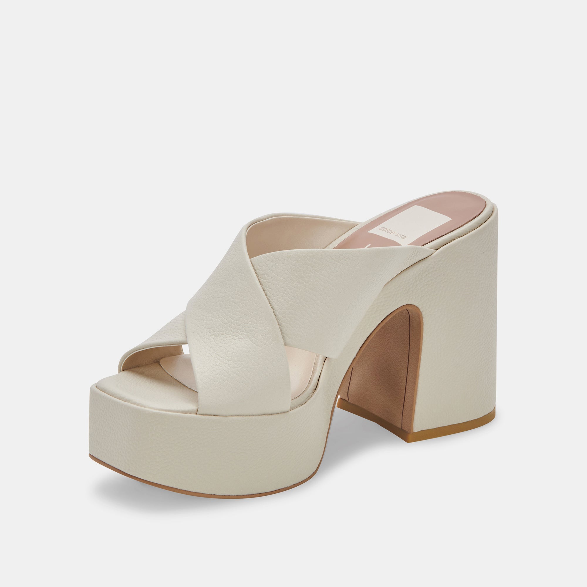 WONDER HEELS IVORY LEATHER - re:vita