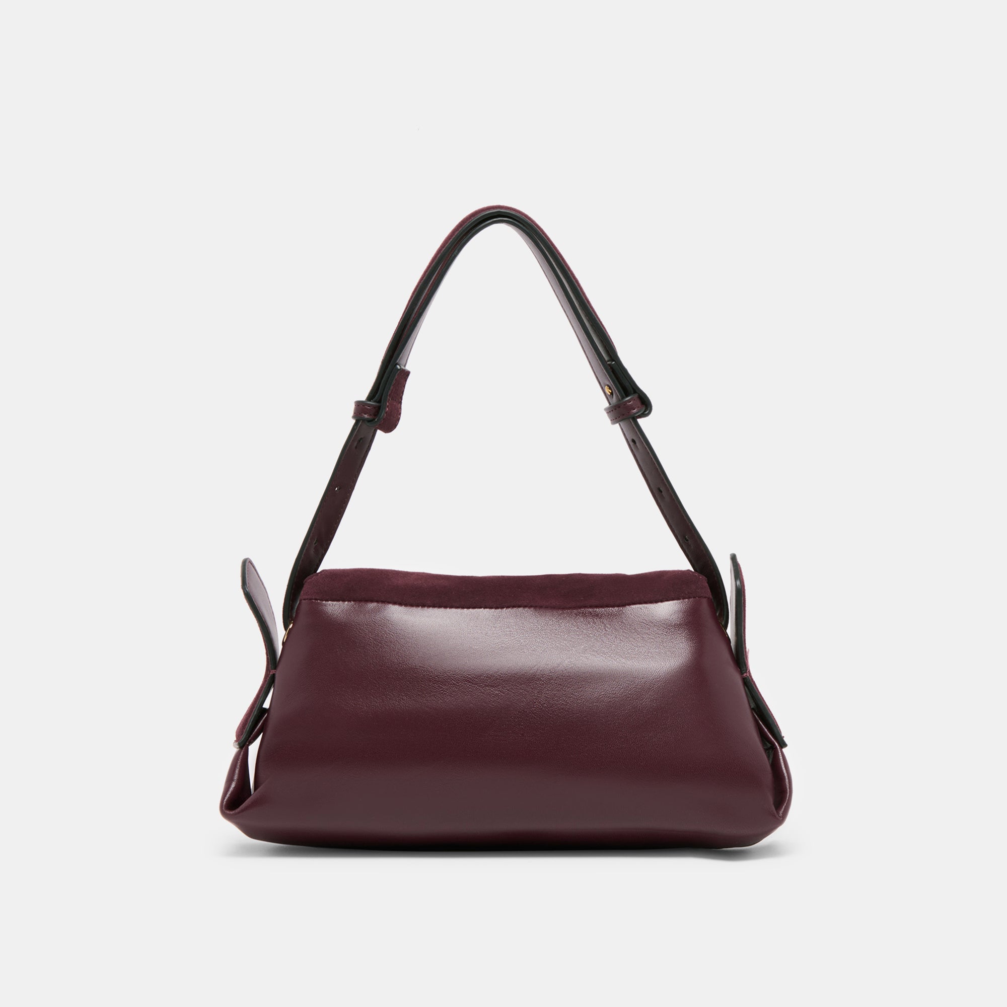 DEVYN SHOULDER BAG BURGUNDY LEATHER