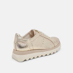 JORGIE SNEAKERS PLATINUM METALLIC LEATHER - re:vita
