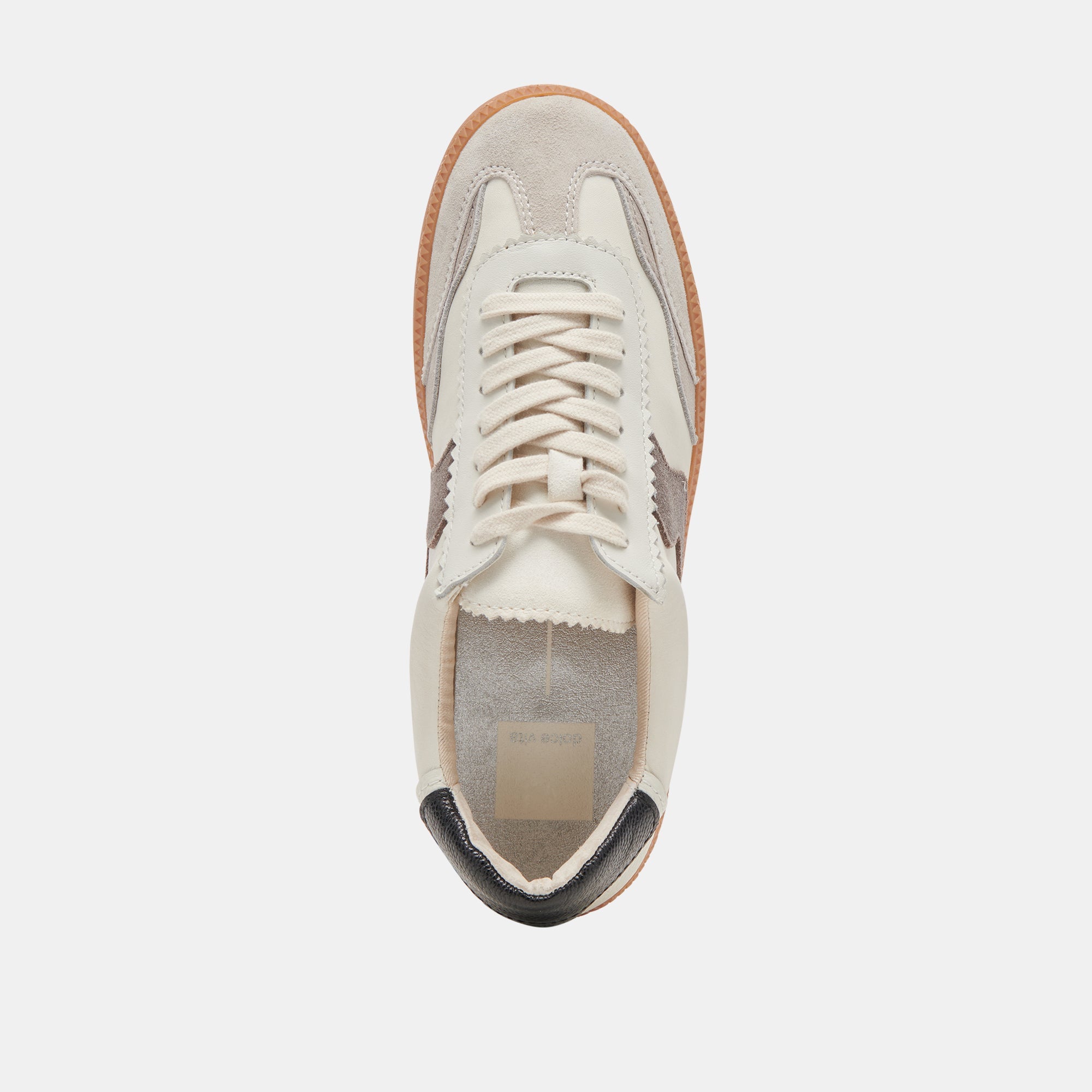 NOTICE WIDE SNEAKERS WHITE GREY LEATHER - re:vita