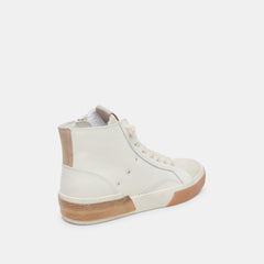 ZOHARA SNEAKERS WHITE TAN LEATHER - re:vita
