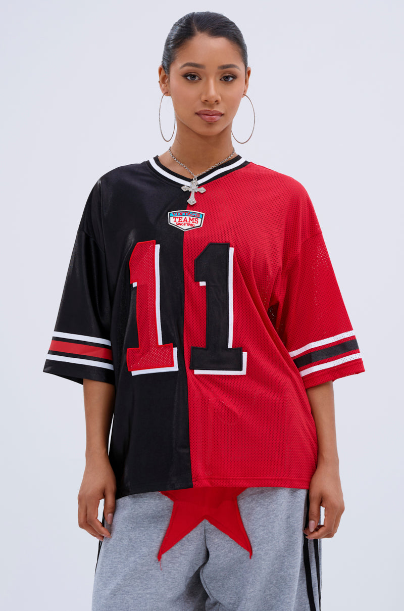 SPLIT PERSONALITY JERSEY TOP