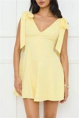 Pretty In Power Mini Dress Yellow