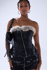 TELL ME WHAT YOU WANT CORSET WITH FUR