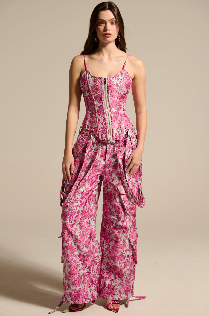 MILEY JACQUARD CARGO PANTS