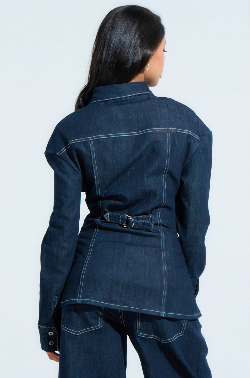 COME WITH ME BUTTON DOWN TOP