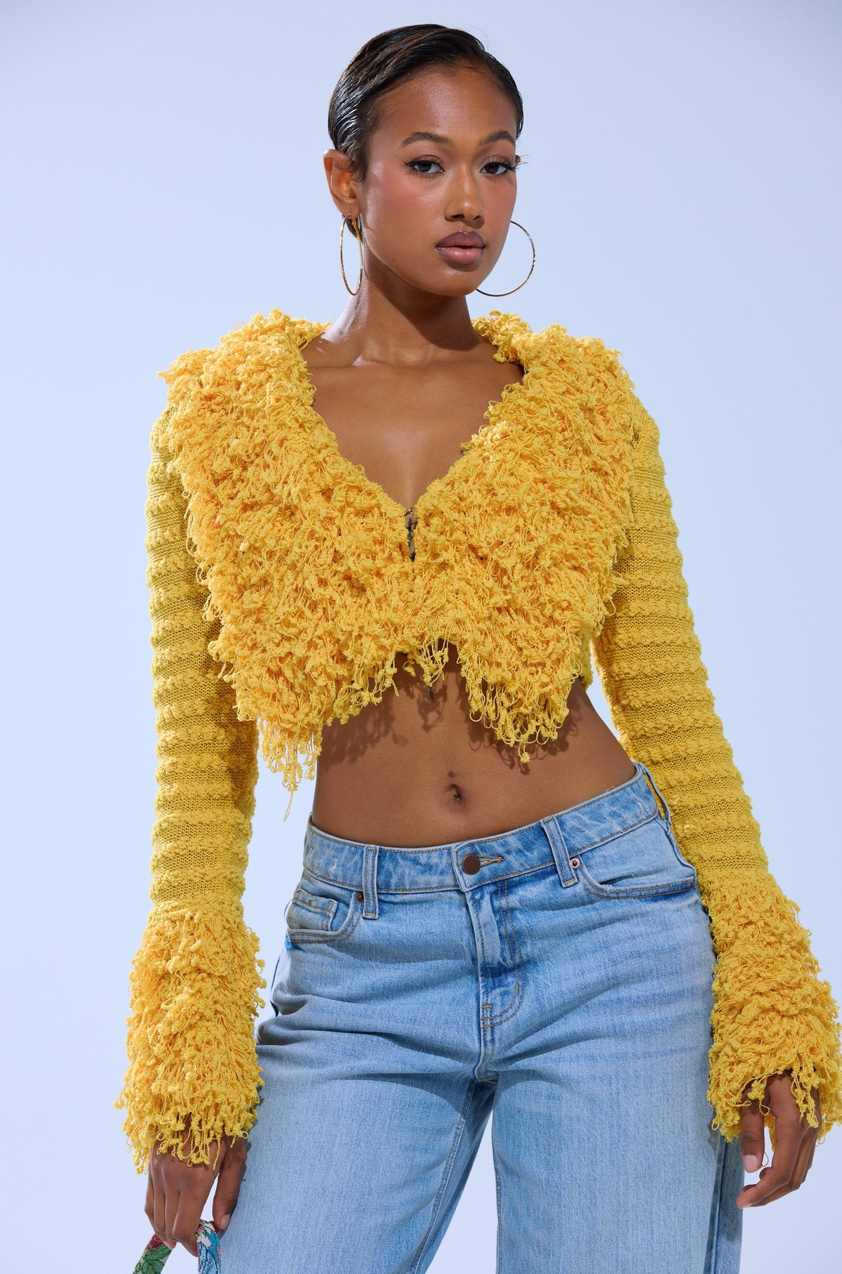SUNSHINE QUEEN FRINGE SWEATER