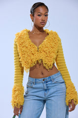 SUNSHINE QUEEN FRINGE SWEATER