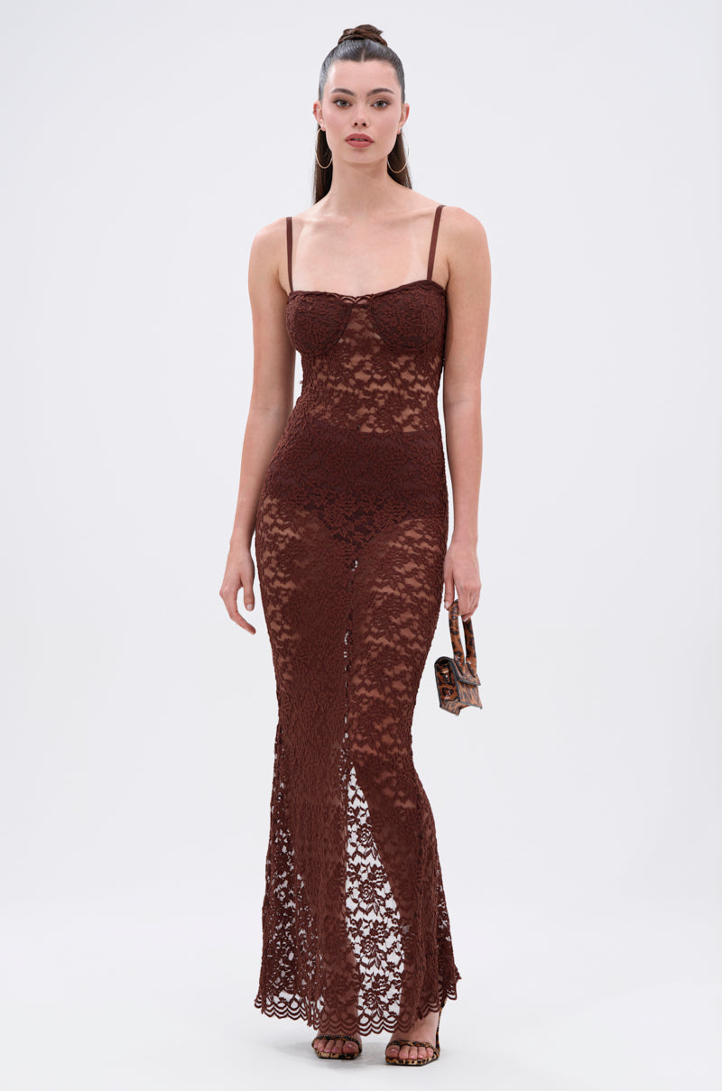 ONE OF A KIND LACE MIDI DRESS