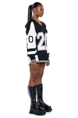 BLACK VILLAGE FOUNDATION OVERSIZED DRESS