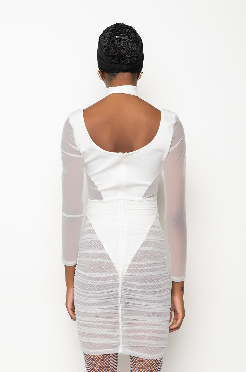 BY MY SIDE MIDI DRESS WITH CUT OUTS