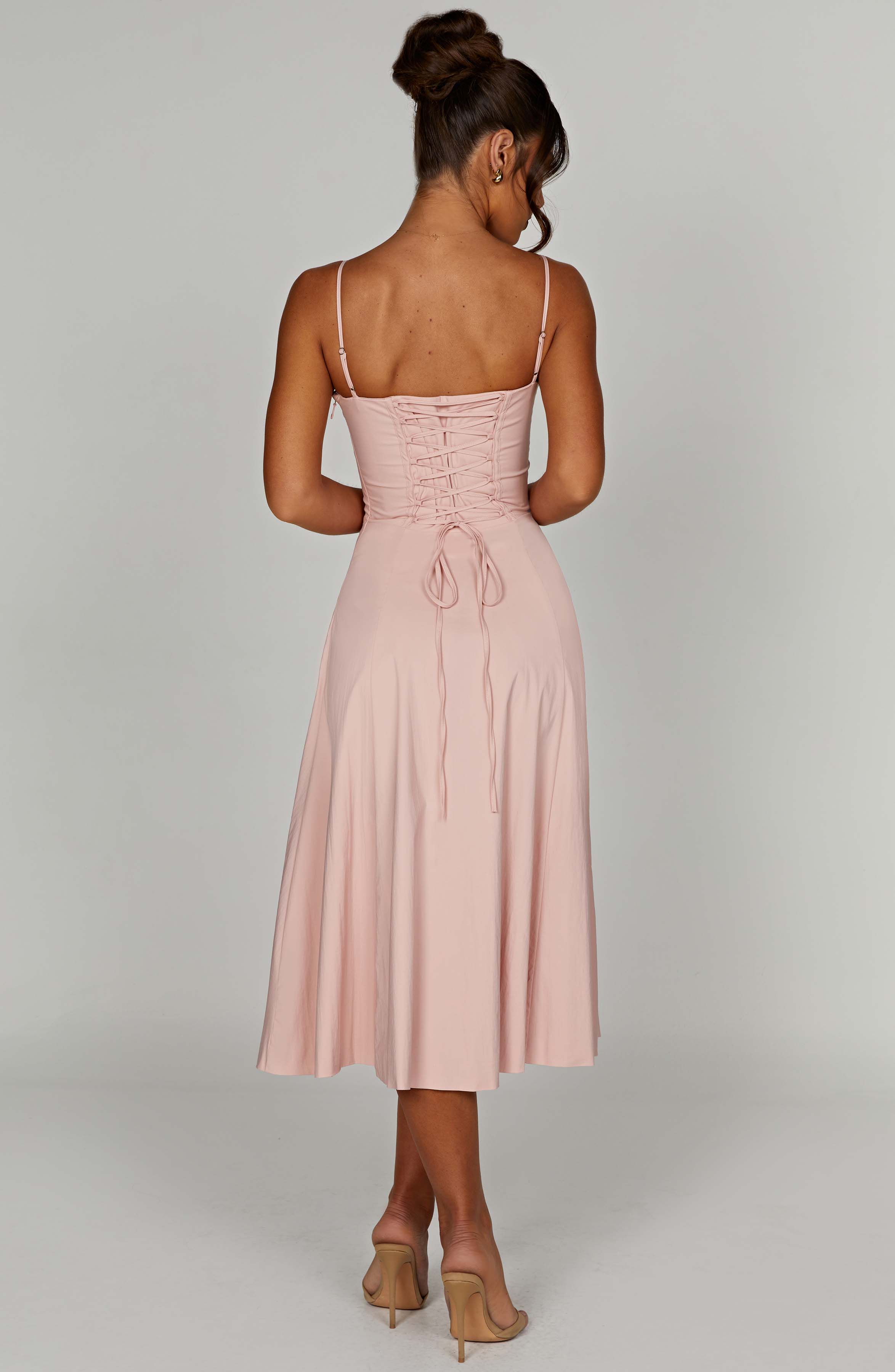 Deanna Midi Dress - Blush Dress Babyboo Fashion Premium Exclusive Design