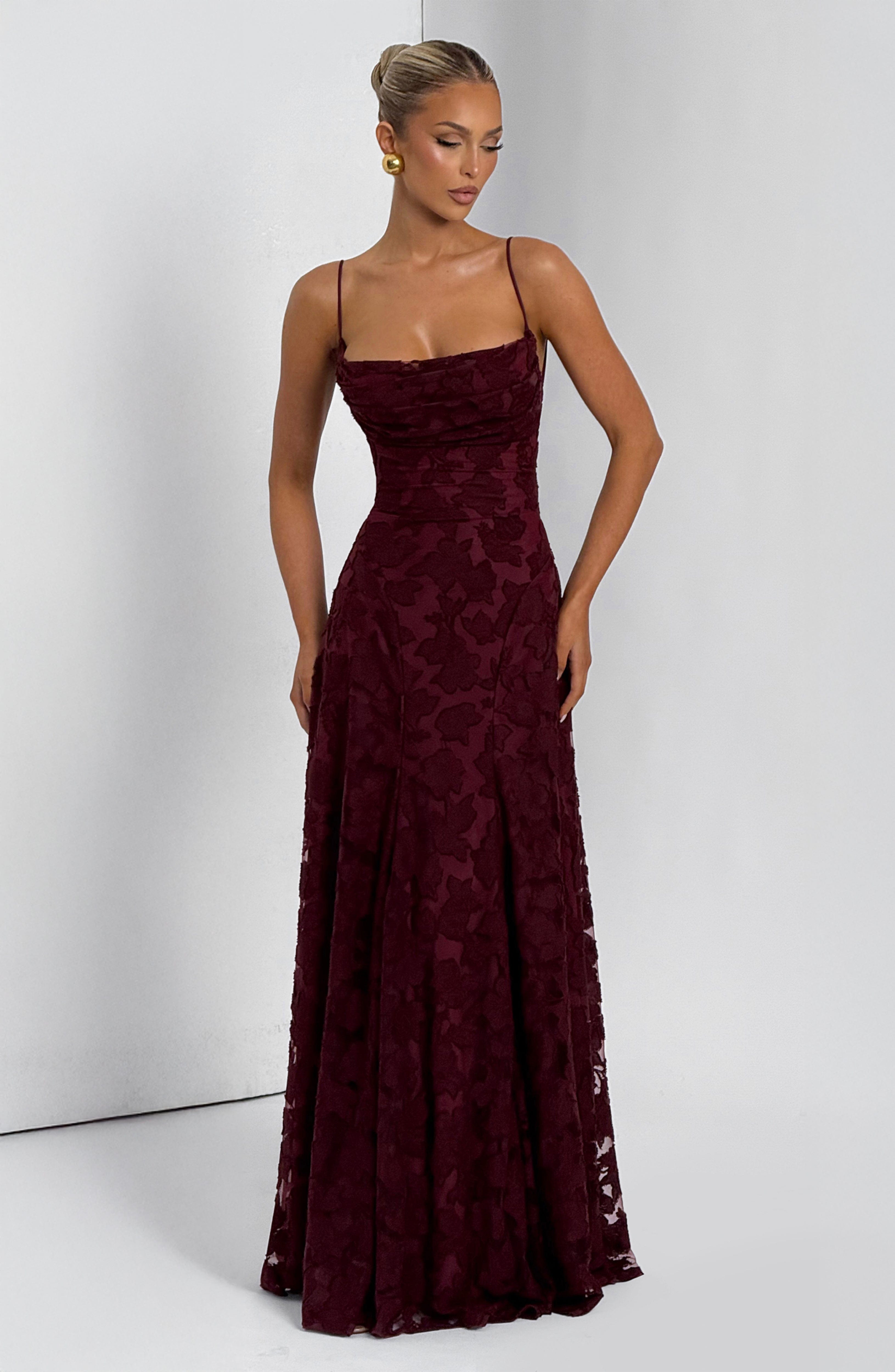 Francis Maxi Dress - Cherry Lacquer Dress Babyboo Fashion Premium Exclusive Design