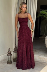 Francis Maxi Dress - Cherry Lacquer Dress Babyboo Fashion Premium Exclusive Design